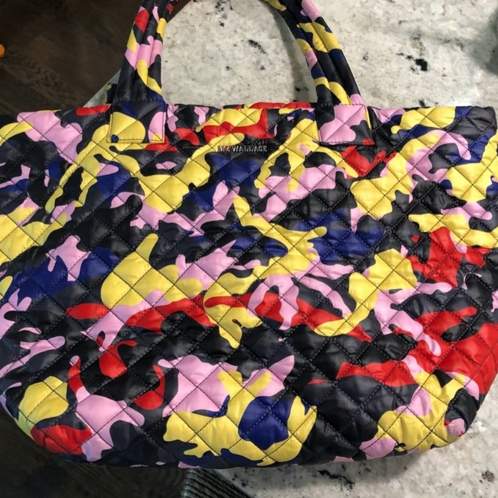 MZ Wallace Quilted Tote in Black, Pink, Yellow, Red, Blue